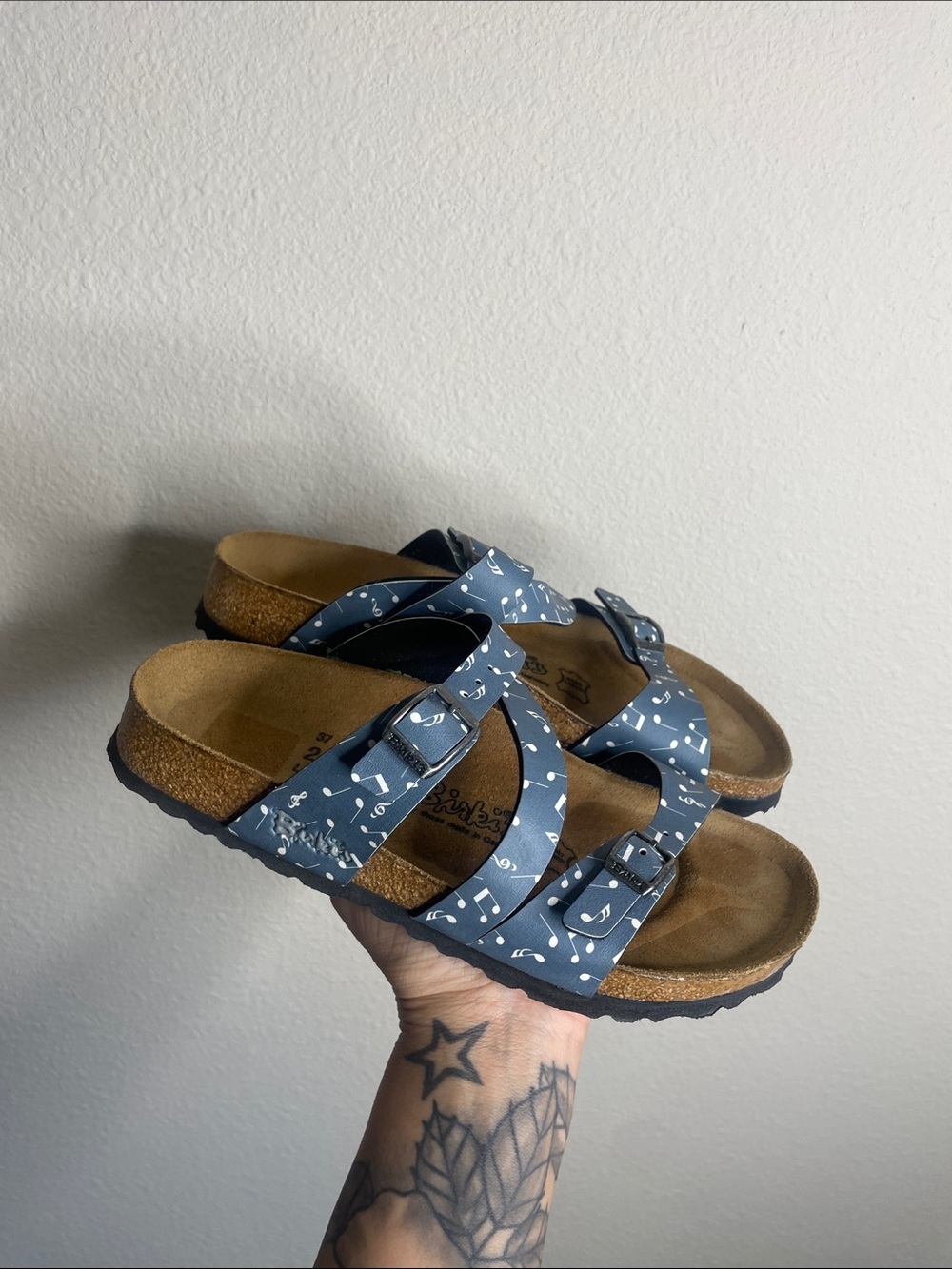 Birkenstock | Women’s Birki's Salina Sandals Size 6 Music Note Pattern